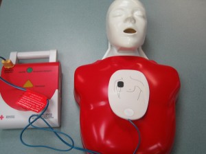 First Aid and CPR Training Equipment (Mannequin and AED)