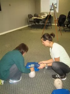 Artificial respiration CPR two persons